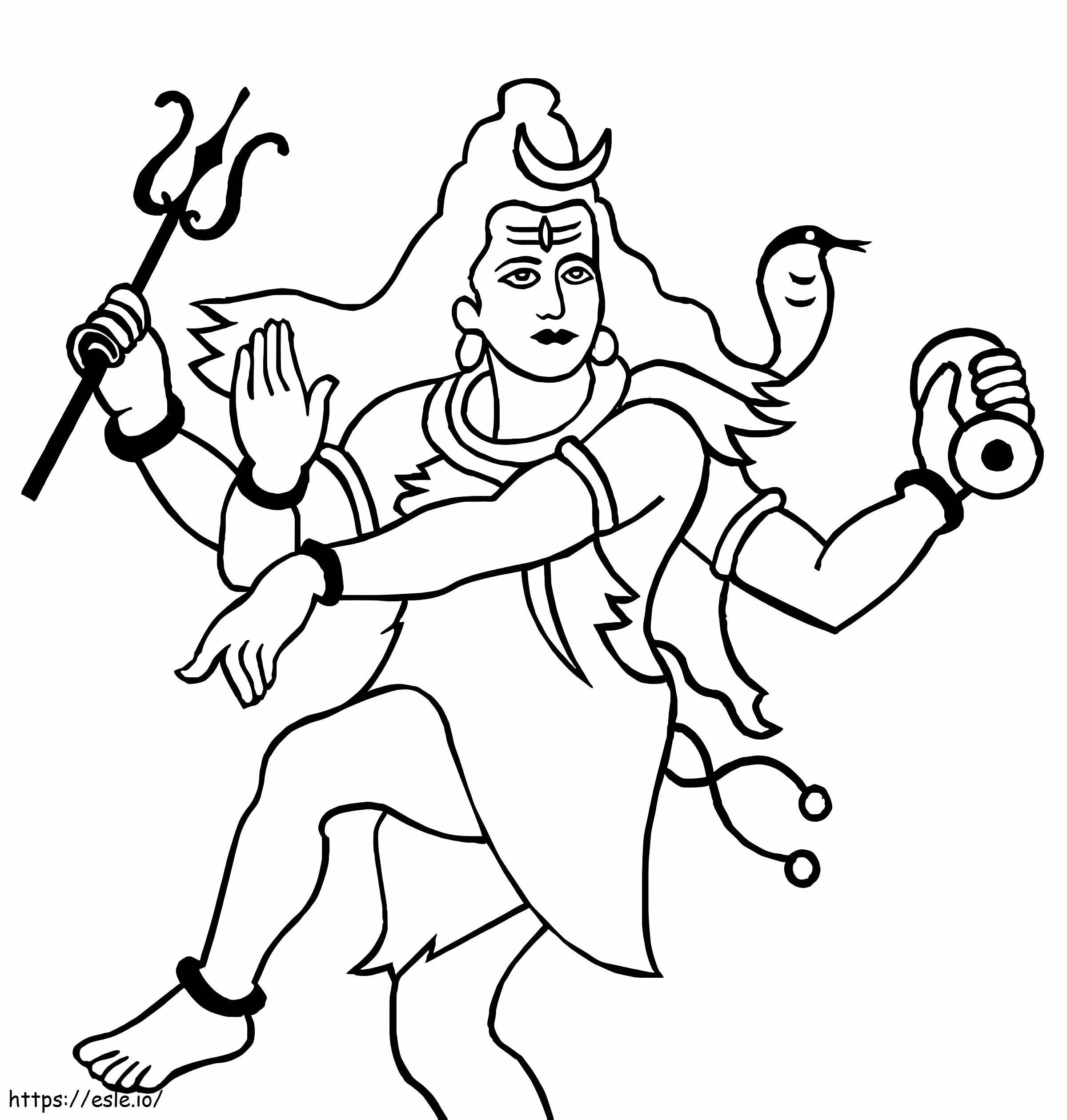 Lord shiva coloring page