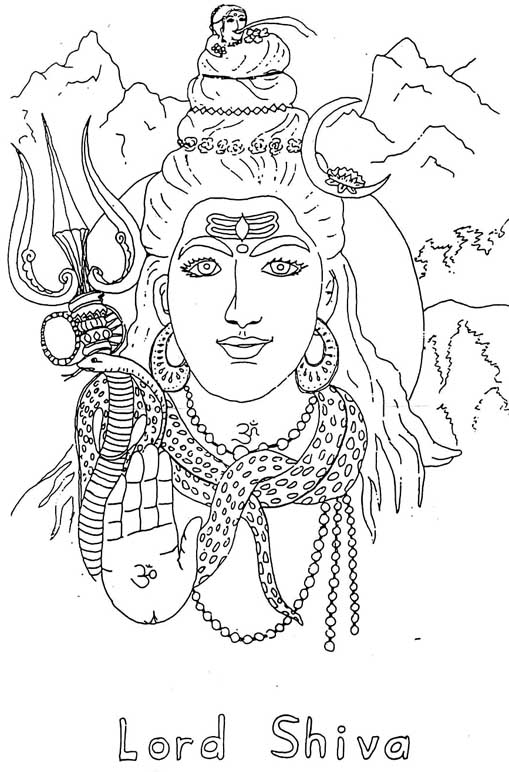 Shri shiva â an image to color â childrens land