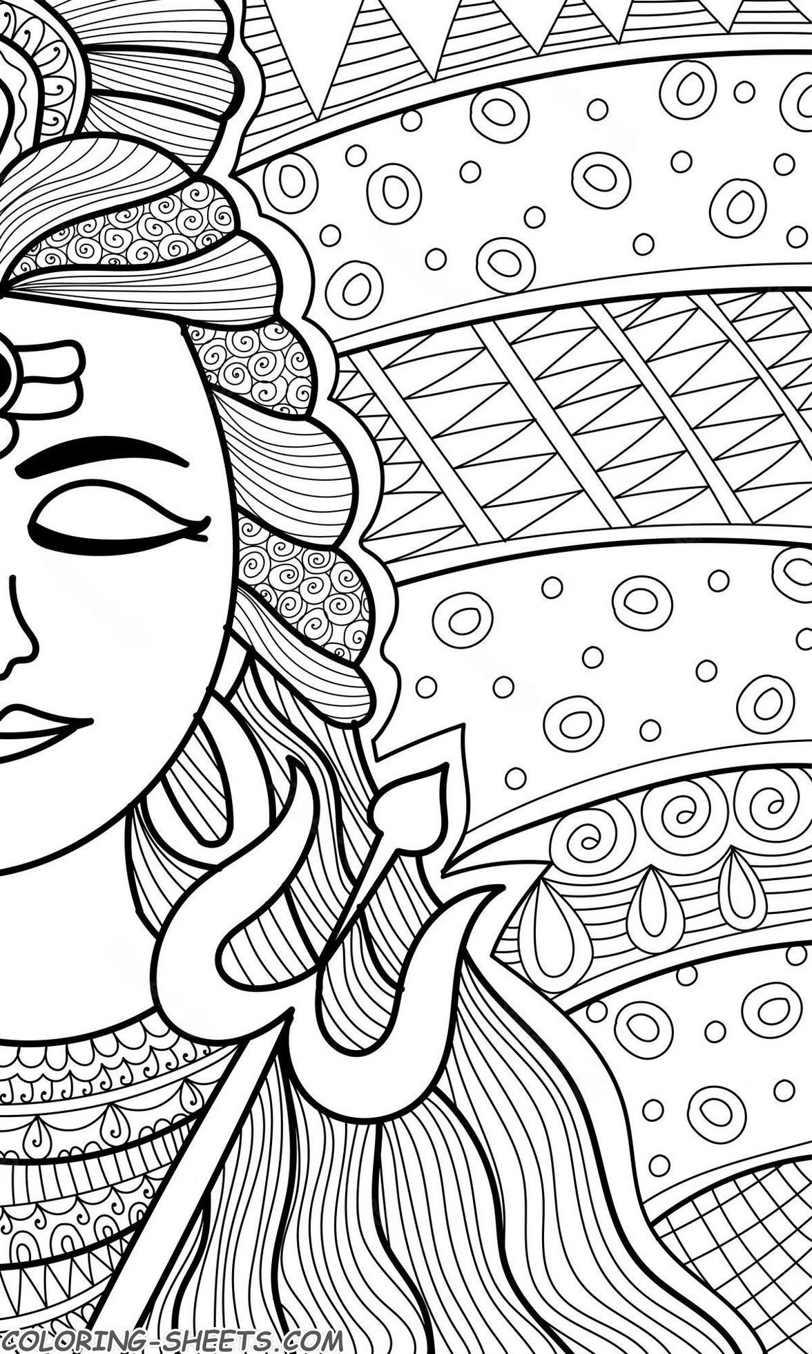 Shiva coloring pages printable images high quality