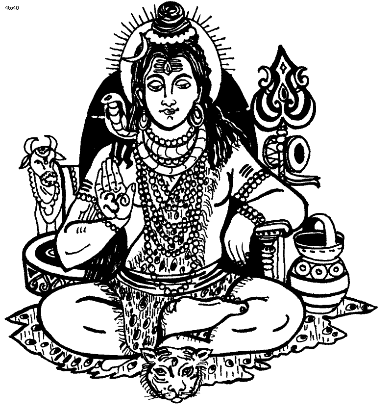 Lord shiva coloring pages