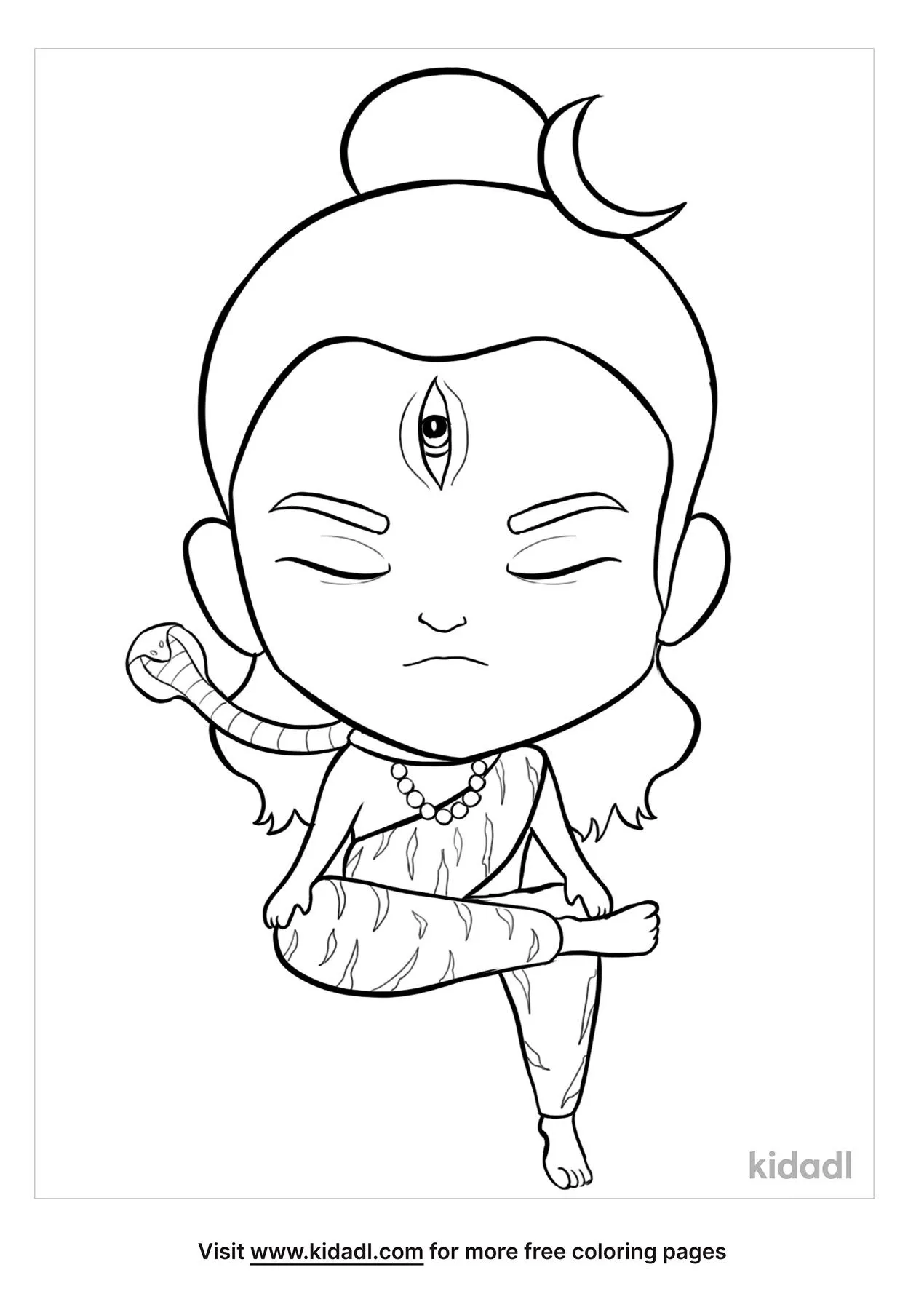 Free shiva coloring page coloring page printables