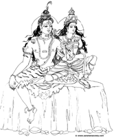 Hindu kids coloring pages