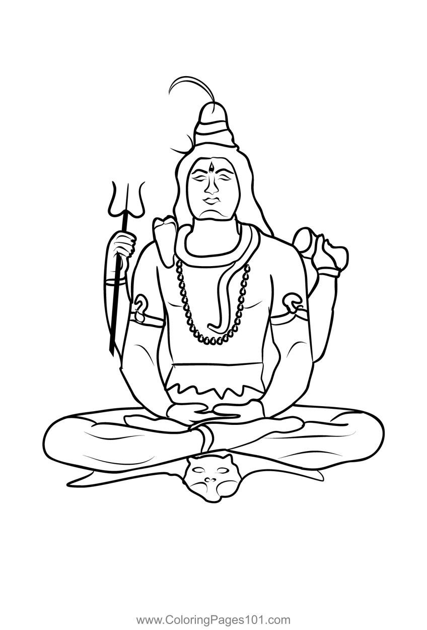 Lord siva coloring page lord siva hindu gods coloring pages