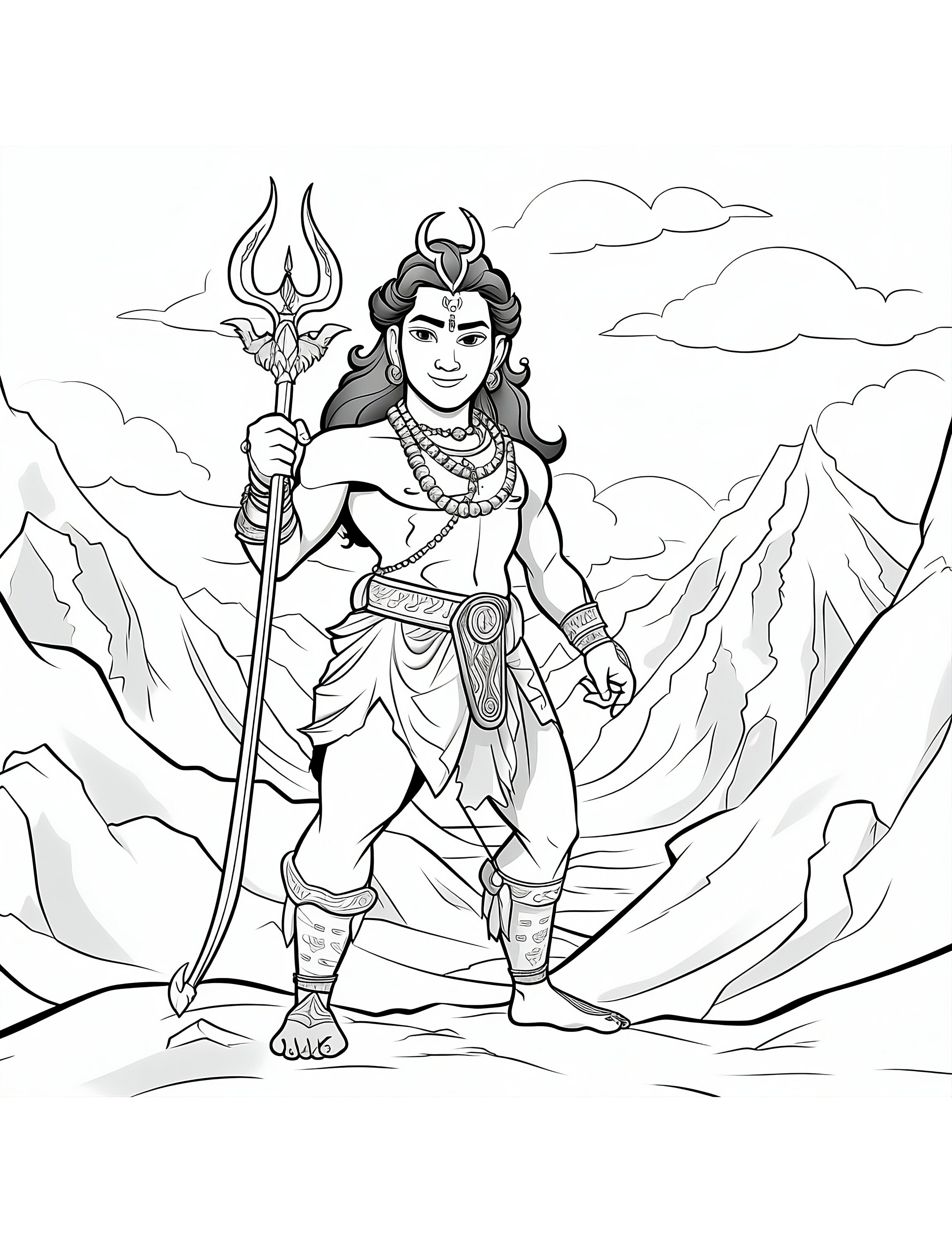 Hindu god goddess coloring pages with poems indian gods kids activities kids pdf books coloring page instant coloring books shiva rama sita download now