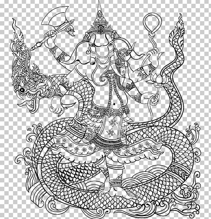 Ganesha shiva kali coloring book hinduism png clipart art artwork black and white book child free