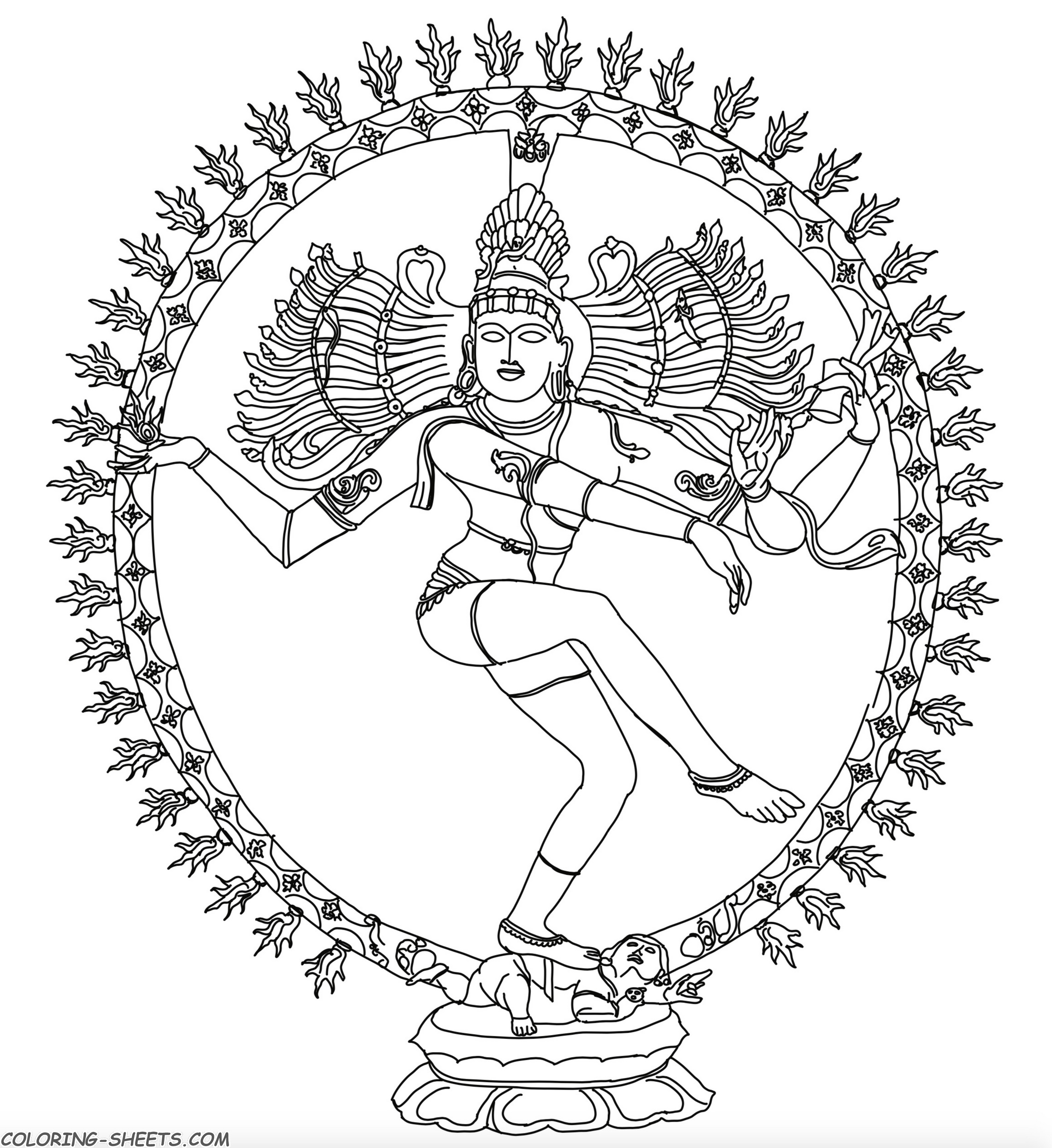 Shiva coloring pages printable images high quality