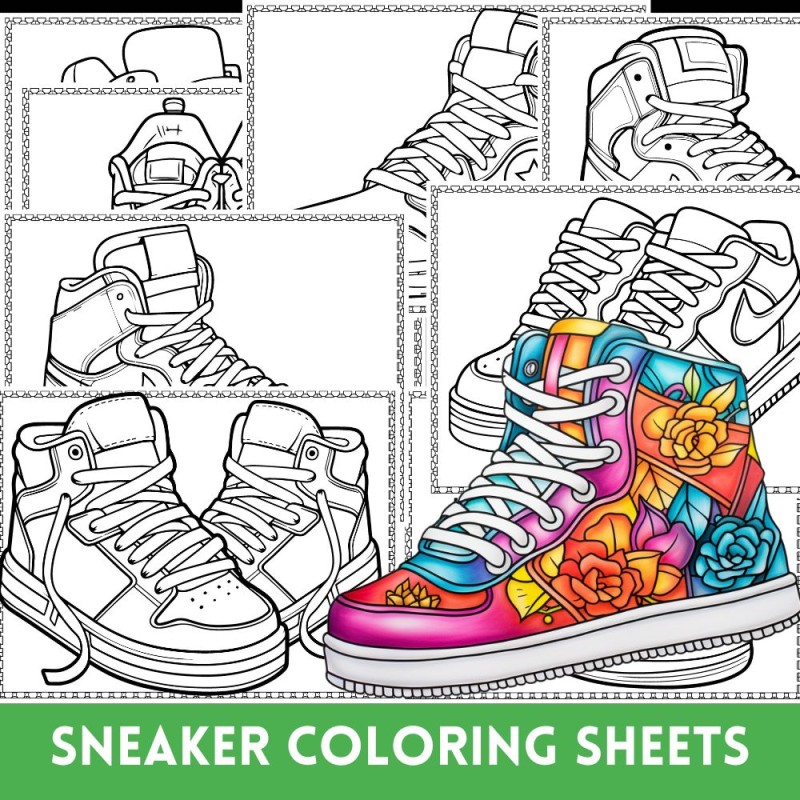 The elite sneaker coloring book