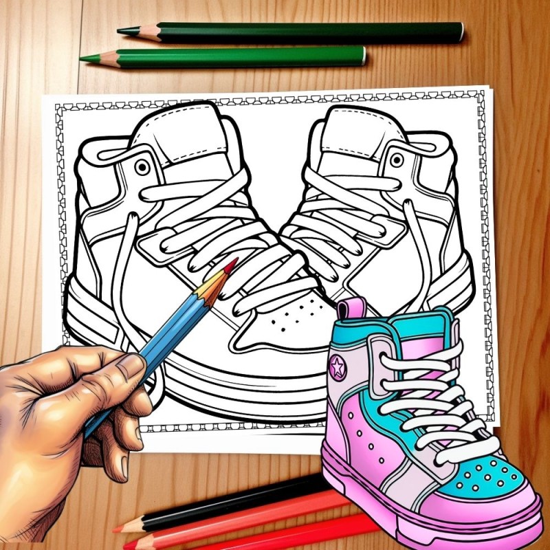 The elite sneaker coloring book