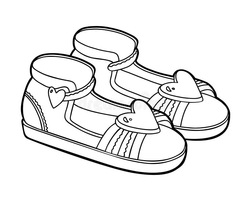 Sandals coloring stock illustrations â sandals coloring stock illustrations vectors clipart