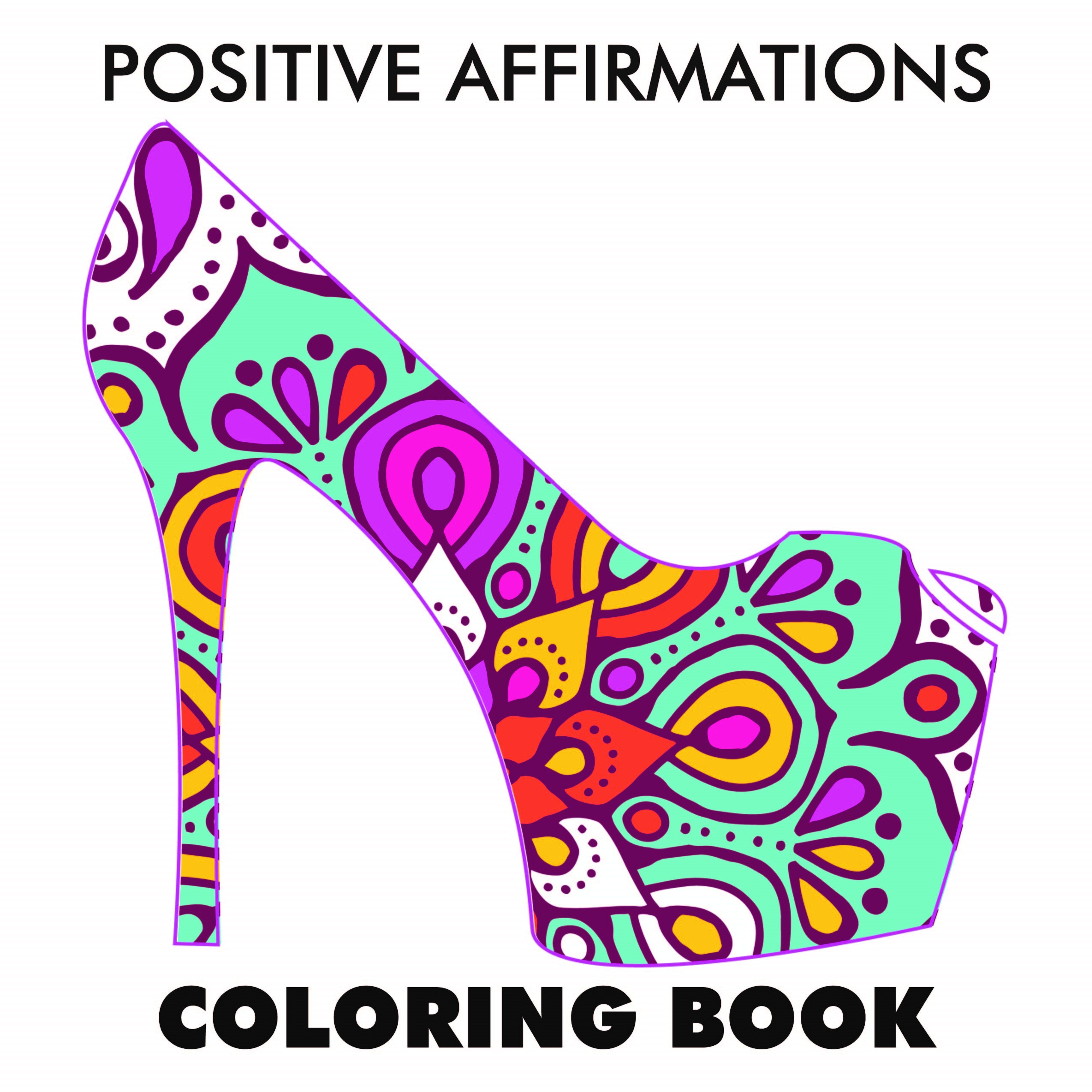 Shoes positive quotes coloring pages for adults