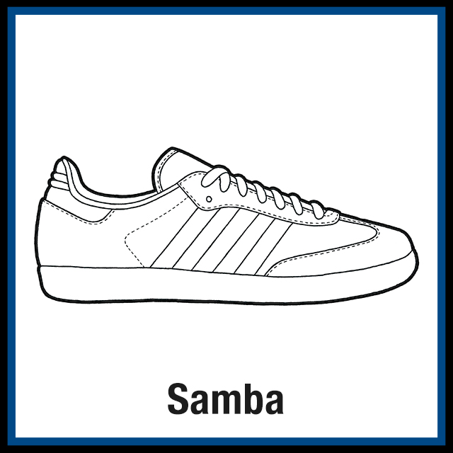 Adidas samba sneaker coloring pages