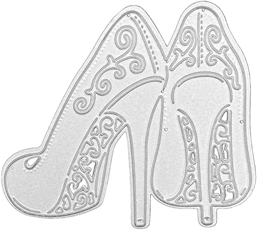 High heels cutting die metal shoes die cuts stencil arts cutting template moulds for diy invitation card making paper crafting envelope emboosing scrapbooking supplies home kitchen