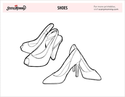 Dont be a heel print these shoe coloring pages and get to work