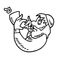 Blowing shofar coloring pages