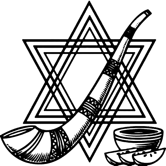 Rosh hashanah coloring pages printable for free download