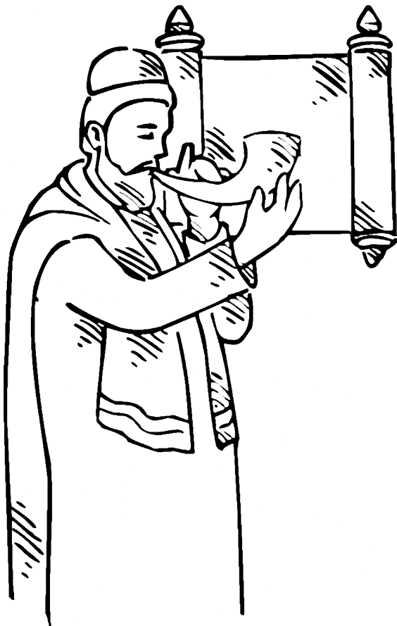 Rosh hashanah coloring pages printable for free download