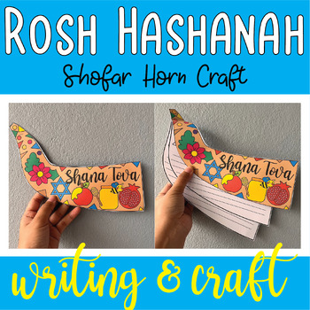 Rosh hashanah crafts yom kippur shofar horn craft writing activities