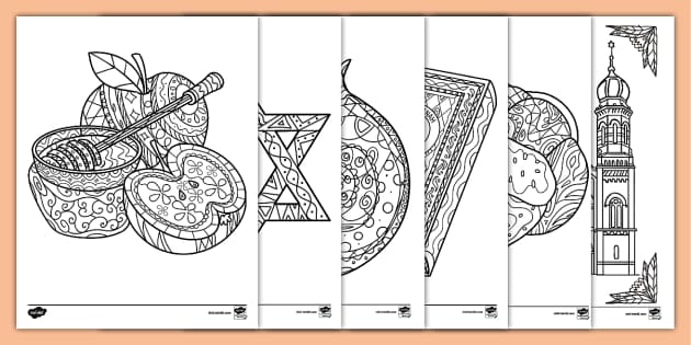 Rosh hashanah mindfulness coloring pages teacher made