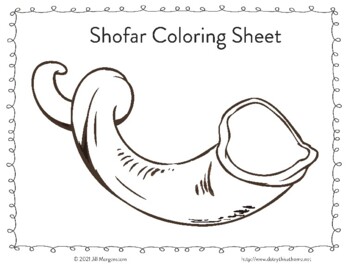 Shofar coloring sheet by do try this at home tpt