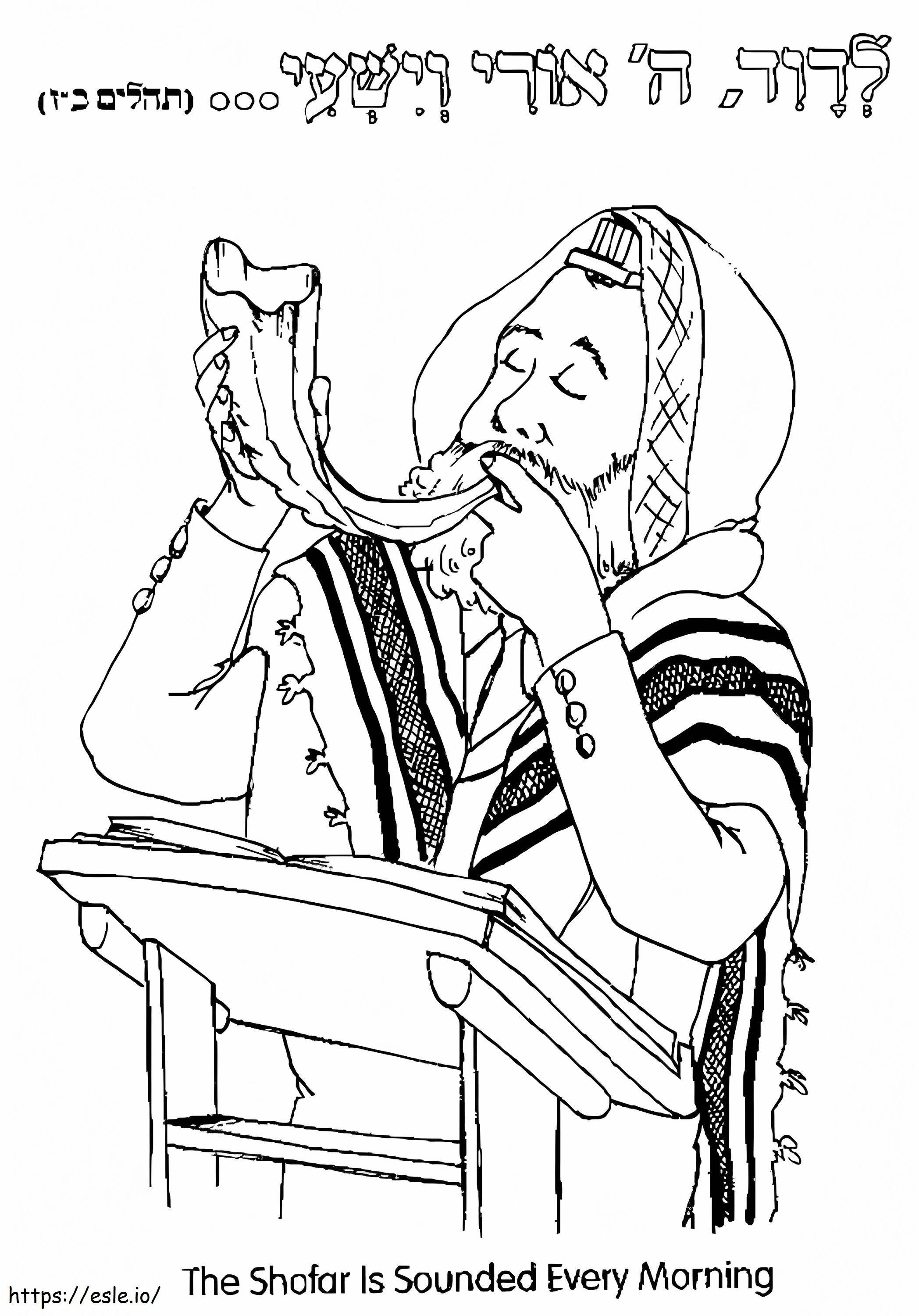 The shafar is sounded every morning coloring page