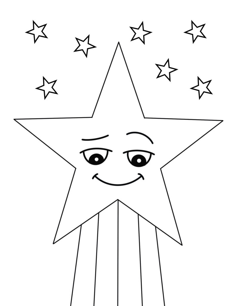 Free star coloring pages for kids â the hollydog blog