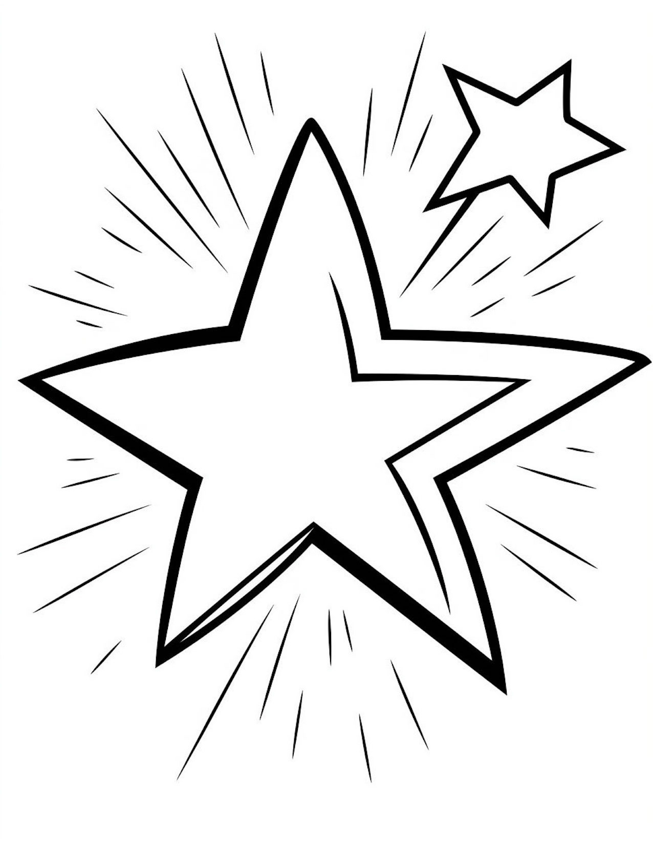 Twinkling star coloring pages for kids and adults