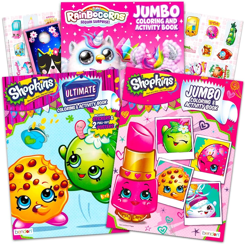 Shopkins coloring book super set for kids