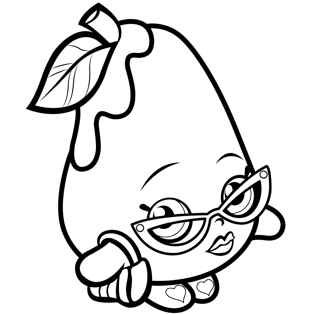 Coloring pages shopkins pear coloring pages