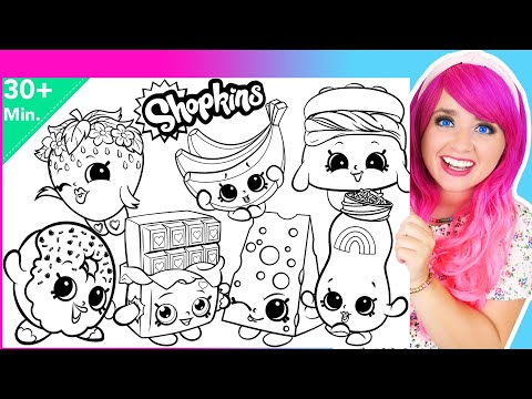 Coloring shopkins food sweets coloring pages inutes coloring videos prisacolor arkers