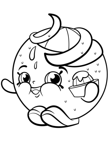 Juicy orange shopkin coloring page free printable coloring pages