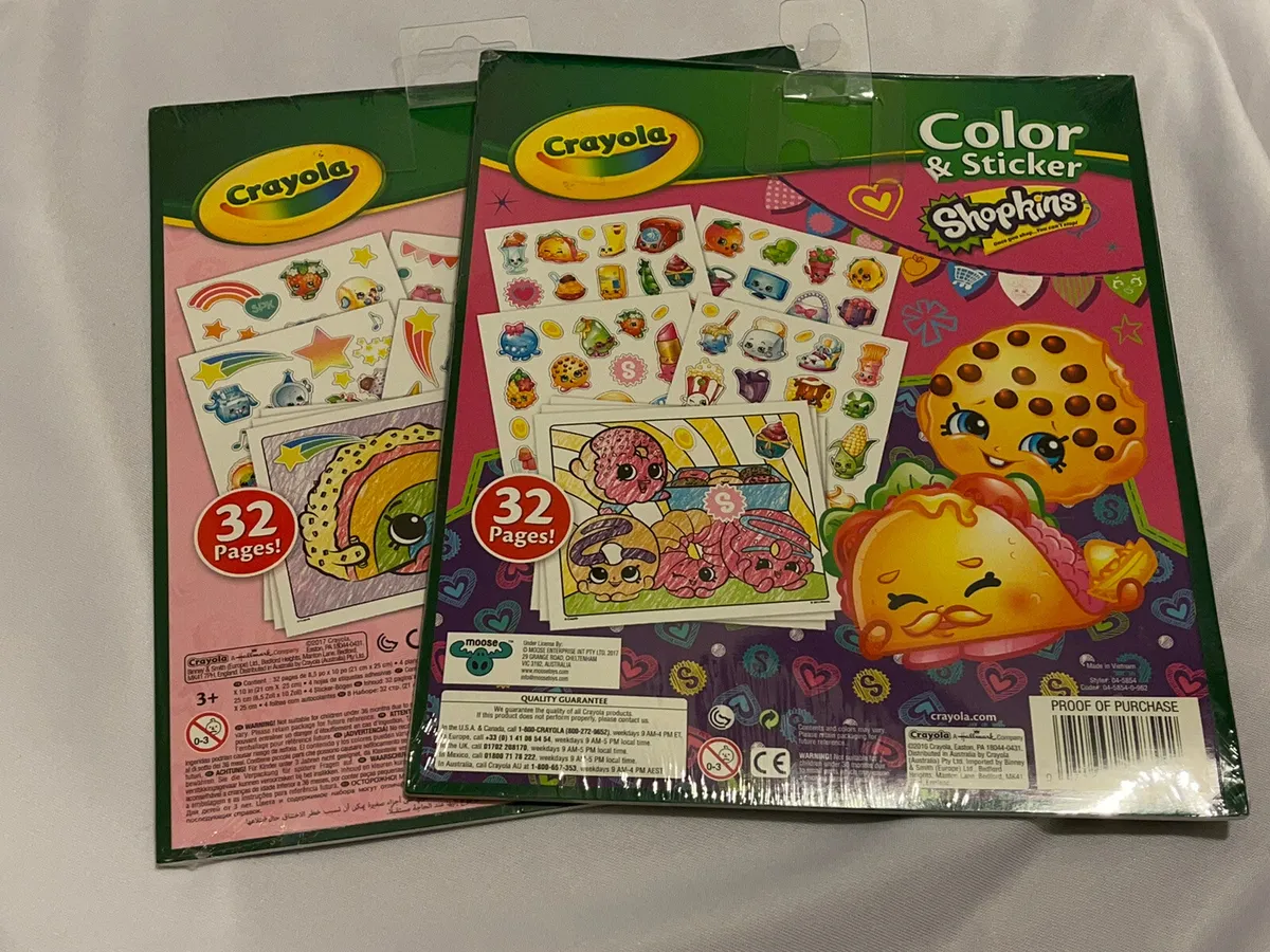 Crayola color sticker shopkins lot of