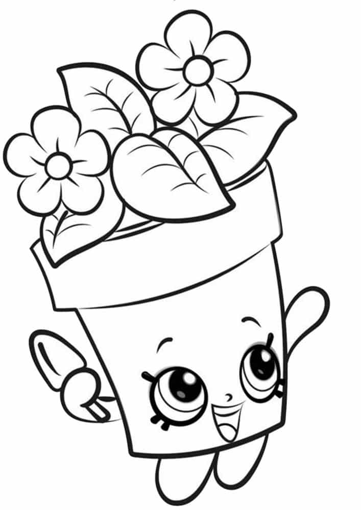 Free easy to print shopkins coloring pages