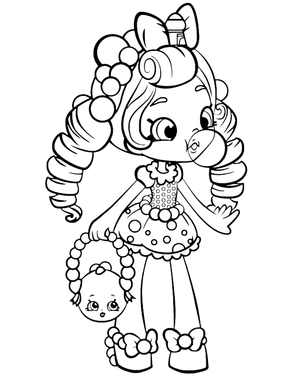 Shoppie doll coloring page shopkins