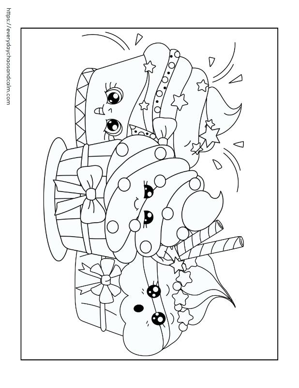 Free printable cupcake coloring pages