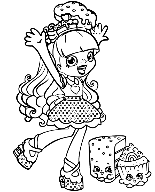 Free shoppie shopkins coloring page