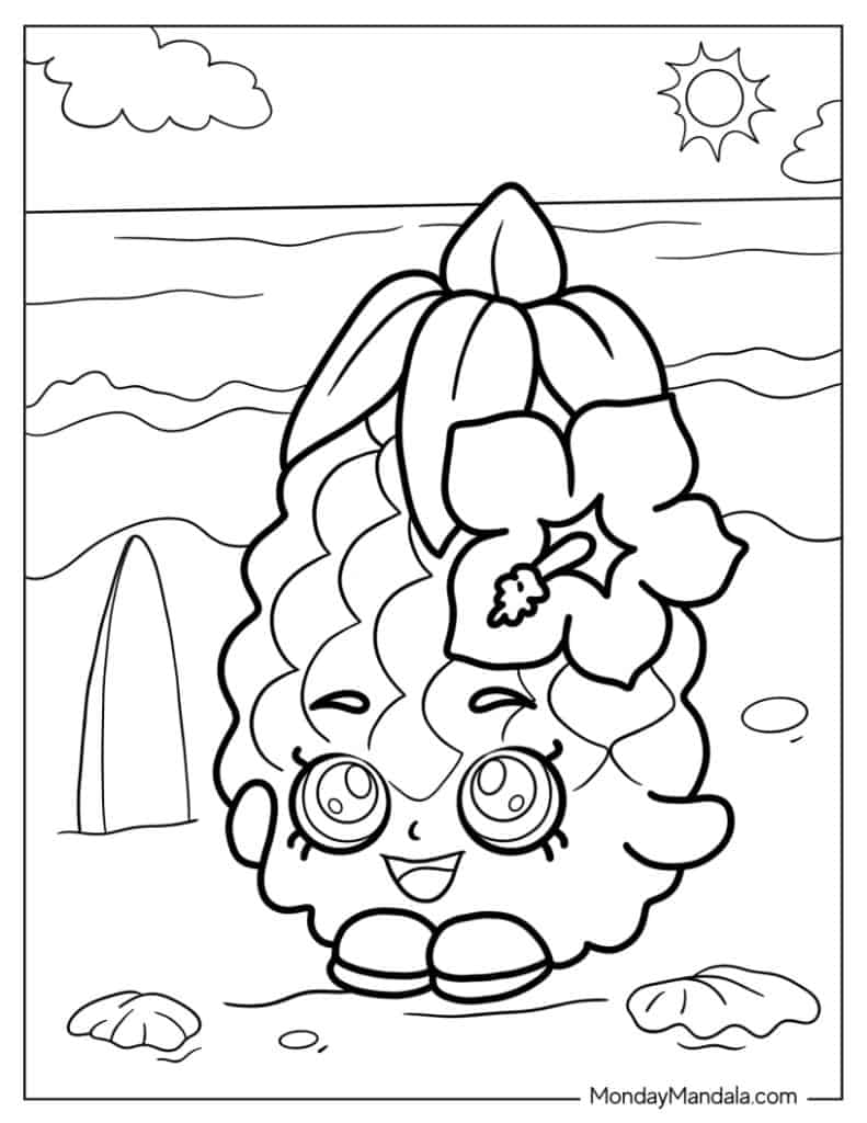 Shopkins coloring pages free pdf printables