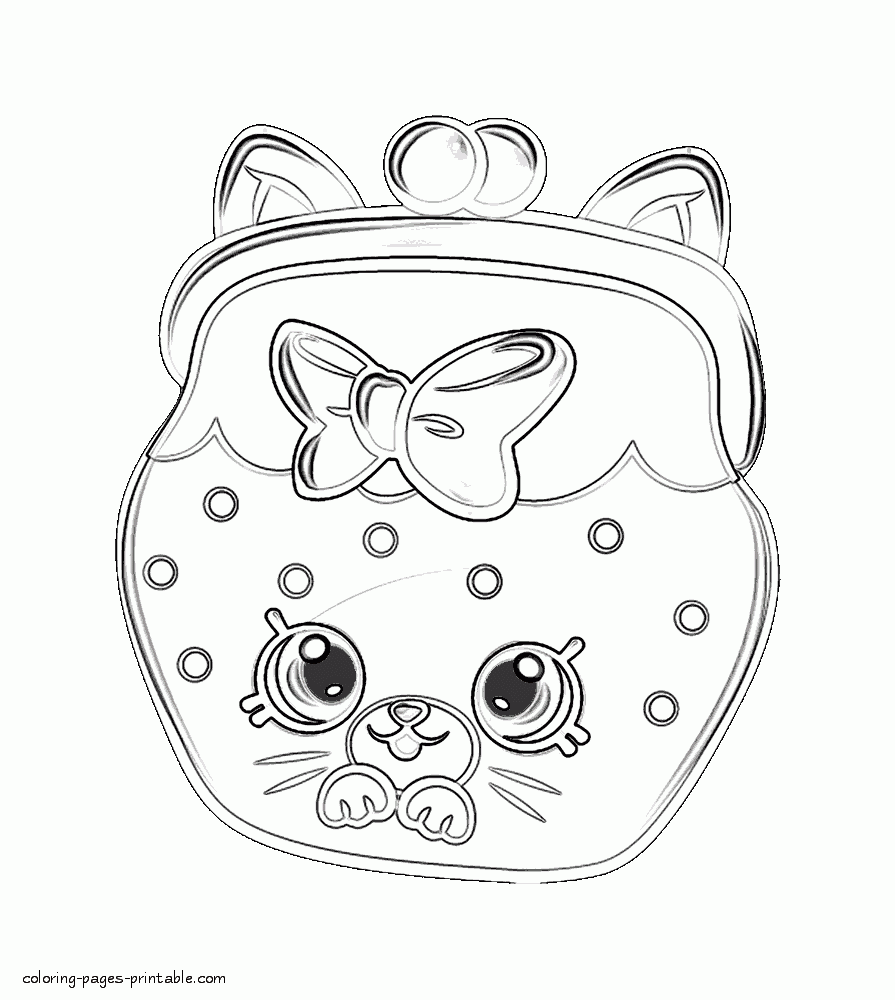 Free coloring pages of jingle purse shopkins coloring