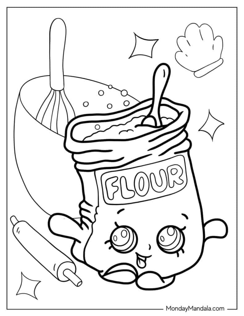 Shopkins coloring pages free pdf printables