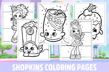 Shopkins coloring pages for kids girls boys teens birthday school activity