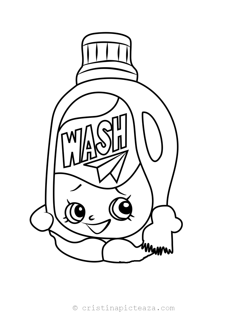 Shopkins coloring pages season cleaning laundry â