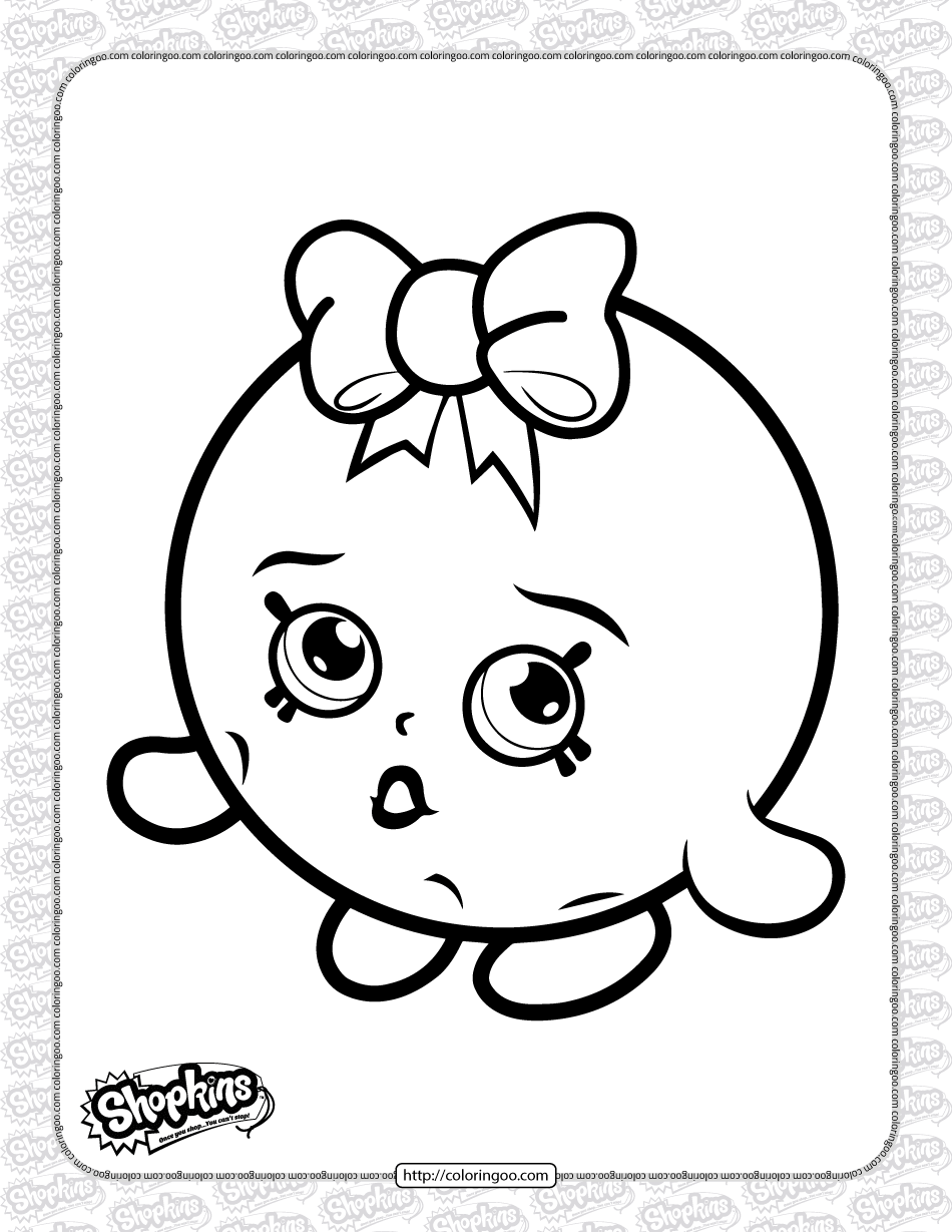 Free printable shopkins bubbles coloring page