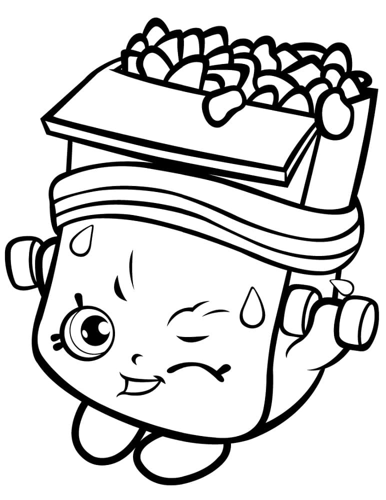 Breaky crunch shopkins coloring page