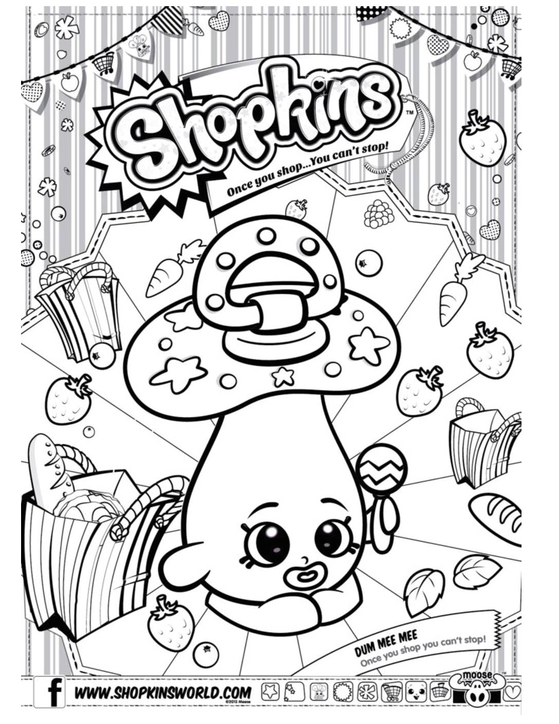 Shopkins coloring page