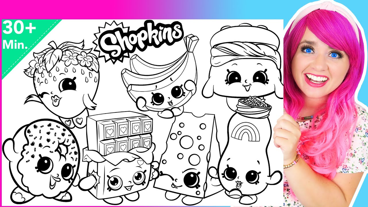 Coloring shopkins food sweets coloring pages inutes coloring videos prisacolor arkers