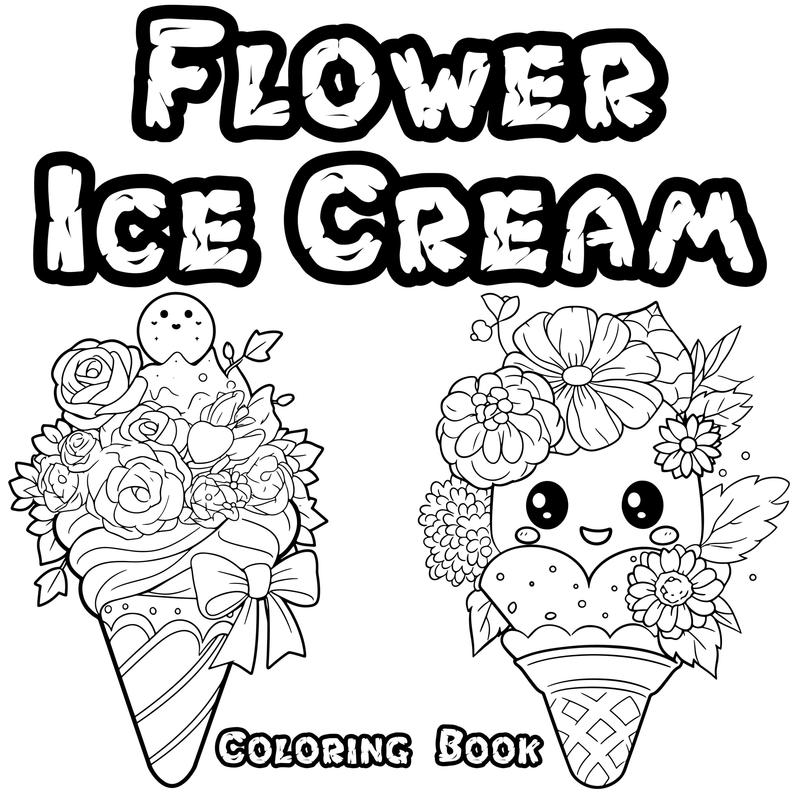 Flower ice cream coloring book flower ice cream coloring pages made by teachers