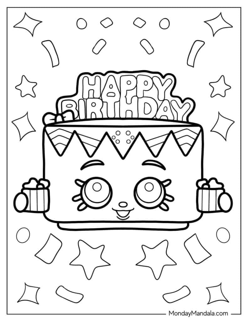 Shopkins coloring pages free pdf printables