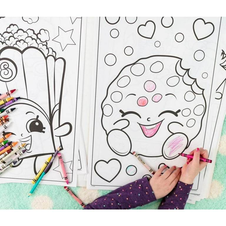 Crayola shopkins giant coloring pages gift for kids pages