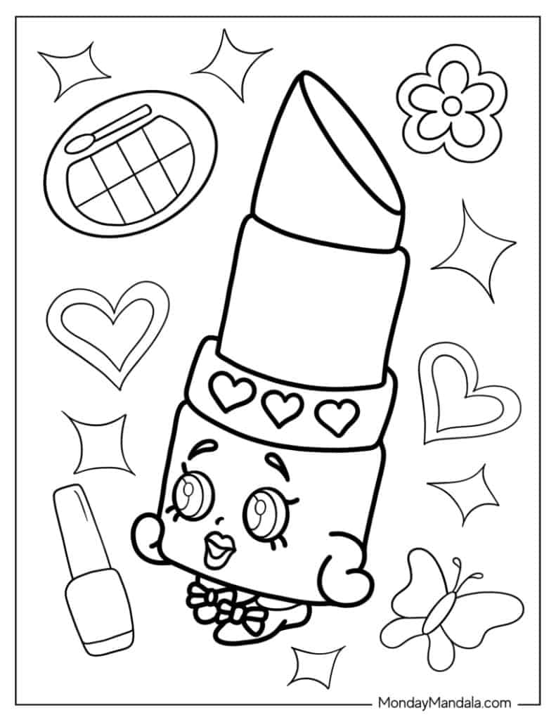 Shopkins coloring pages free pdf printables