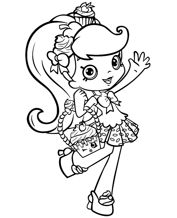 Shoppie pam cake coloring page shopkins