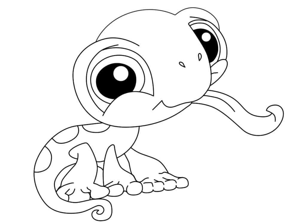 Cute littlest pet shop coloring page